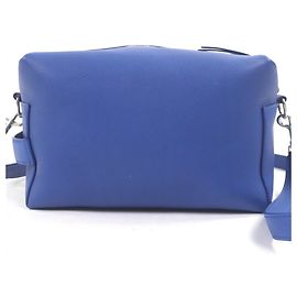 Céline Bolsa mensageiro em couro de bezerro Takeaway da Celine Azul