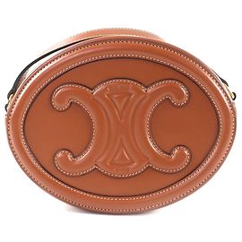 Céline Sac à main en cuir Triomphe de Celine Marron
