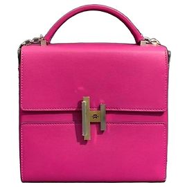 Bolsa Hermès Cinhetic em couro de ovelha fucsia Fuschia