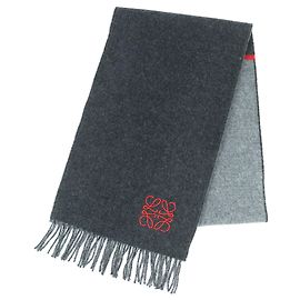 Woll- und Kaschmirschal von Loewe Braun Rot