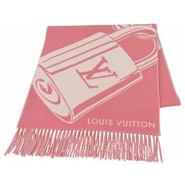 Stola in lana e cashmere Rose Litchi di Louis Vuitton Rosa