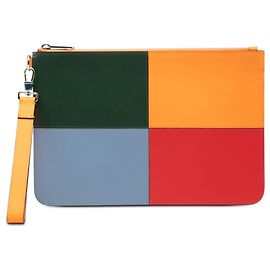 Clutch Colorblock de Couro Multi da Burberry Multicor