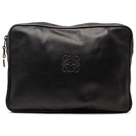 Clutch Anagram de Cuero Negro LOEWE Negro
