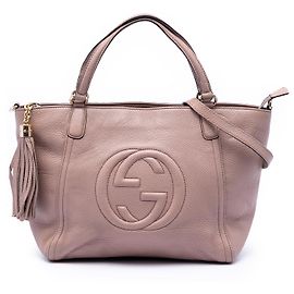 Bolsa Soho Cellarius pequena em couro de bezerro rosa Gucci Rosa