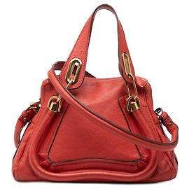 Borsa Paraty piccola in pelle rossa di Chloé Rosso