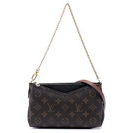 Clutch Pallas Monogram Marrone Louis Vuitton Marrone