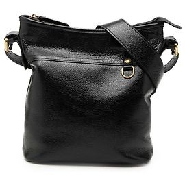 Borsa a tracolla in pelle nera Burberry Nero