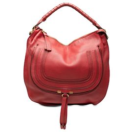 Chloé Große Hobo Marcie aus Rindsleder in Rot Rot