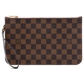 Bolso Louis Vuitton Neverfull MM Damier Ebene Marrón Castaño