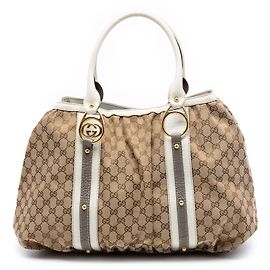 Gucci Beige GG Canvas Interlocking G Tote Beige