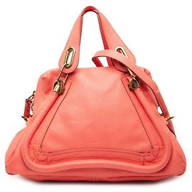 Bolsa Paraty média em couro laranja Chloé Laranja Pescaria