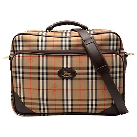 Burberry Beige Haymarket Check Canvas Briefcase Beige