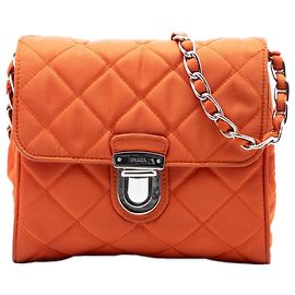 Prada Laranja Impuntu Tessuto Corrente Crossbody Laranja