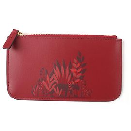 Monedero de cuero gráfico Panthère de Cartier Burdeos