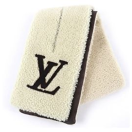 Cachecol Tippet em marfim Louis Vuitton Cru