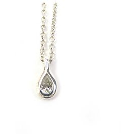 Colar de diamante em forma de pêra By the Yard de Elsa Peretti da Tiffany & Co. Prata