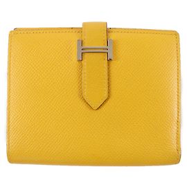 Hermès Hermes Bearn Compact Wallet Yellow