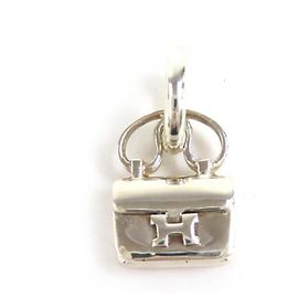 Hermès Silver 925 Amulette Constance Pendant Silvery