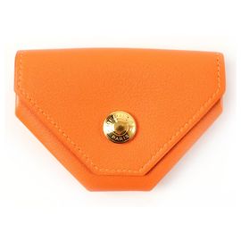 Hermès Hermes Le Vingt-Quatre Estojo de Moedas em Laranja Laranja