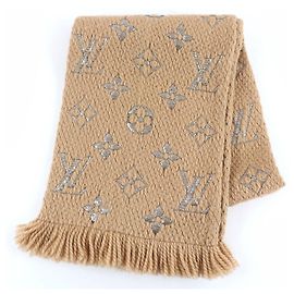 Sciarpa Logomania Shine Louis Vuitton Beige