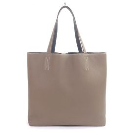 Hermès Bolsa Tote Double Sens 45 HERMES Azul Taupe