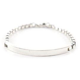 Tiffany & Co. Venetian Link ID Charm Bracelet Silvery