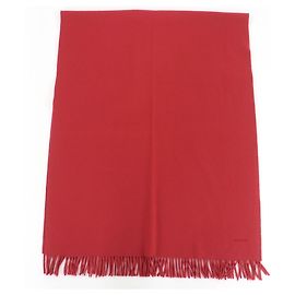 Rotes 100% Kaschmir Tuch von Hermès Rot