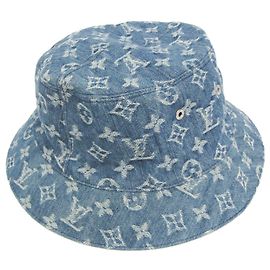 Louis Vuitton Monogram Essential Bucket Hat Blue