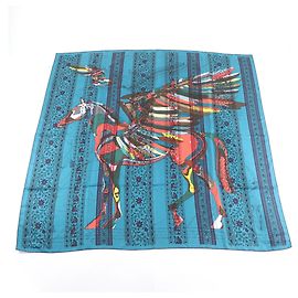 Hermès HERMES Carré 140 LE PEGASE D Sciarpa in Seta Multicolore Multicolore