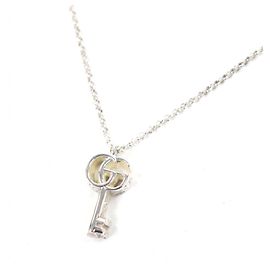 Colar de Chave Double G Gucci 627757 AG925 Prata