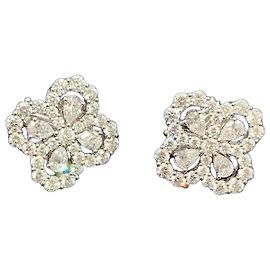 Boucles d'oreilles Harry Winston Loop Large en or blanc Argenté