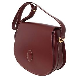 Bolso de Hombro de Cuero Burdeos Cartier Burdeos
