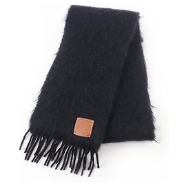 Stola in Mohair e Lana Loewe Nero