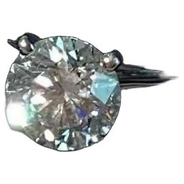 De Beers Diamantring 1 Karat Größe 50 Silber