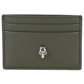 Alexander Mcqueen Porta tarjetas Skull Castaño