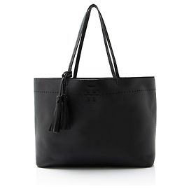 Tory Burch Leather McGraw Tote Black