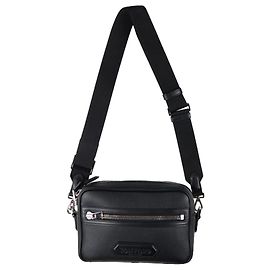 Tom Ford Grain Leather Traveler Small Messenger Bag Black