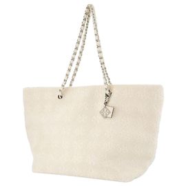 Tory Burch Bolsa Tote Terry com Corrente Branco