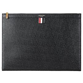 Thom Browne Pochette Large à Trois Rayures Noir