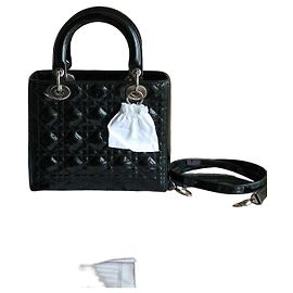 Dior Duchess black patent leather handbag Black