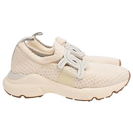 Kate Strick-Sneaker von Tod's aus Weißer Baumwolle Weiß Roh
