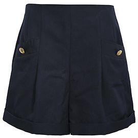 Sandro Twill Shorts in Navy Blue Polyester Blue Navy blue