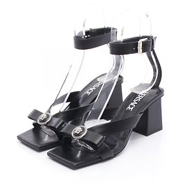 Versace Medusa Leather Sandals Black