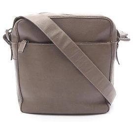 Bolsa de ombro de couro TESSUTO VERNI da Prada Marrom