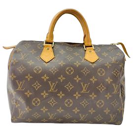 Louis Vuitton Speedy Handbag Monogram Canvas 30 Brown