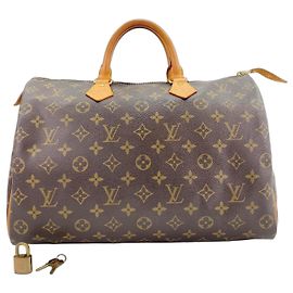 Louis Vuitton Speedy Handbag Monogram Canvas 30 Brown