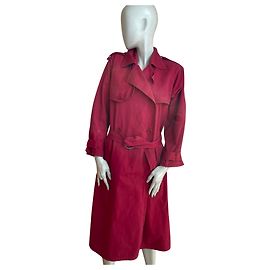 Yves Saint Laurent ❤️✨ Trench icónico SAINT LAURENT Rive Gauche – rojo intenso & corte atemporal Roja