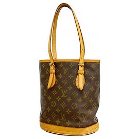 Borsa Tote Bucket PM Monogram Louis Vuitton Marrone
