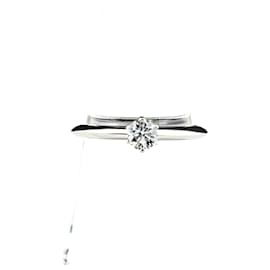 Anello Solitario Tiffany & Co. in Platino Argento