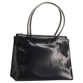 Borsa tote in pelle nera e argento Salvatore Ferragamo Auth YKZ1497 Nero Argento